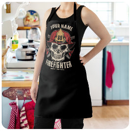 消防パーソナライズされたスカル消防署 エプロン