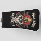 消防パーソナライズされたスカル消防署 ゴルフヘッドカバー (正面)