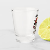 消防パーソナライズされたスカル消防署 ショットグラス (左)