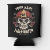 消防パーソナライズされたスカル消防署 缶クーラー (正面)
