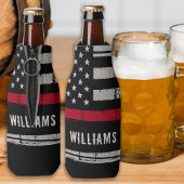 消防パーソナライズされた士の細い赤線 ボトルクーラー