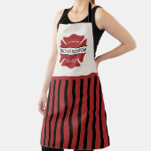 消防パーソナライズされた士の赤いロゴ記号 エプロン (インサイチュ)