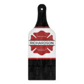 消防パーソナライズされた士の赤いロゴ記号 カッティングボード (正面)