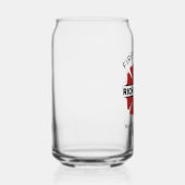 消防パーソナライズされた士の赤いロゴ記号 ガラス缶 (右)