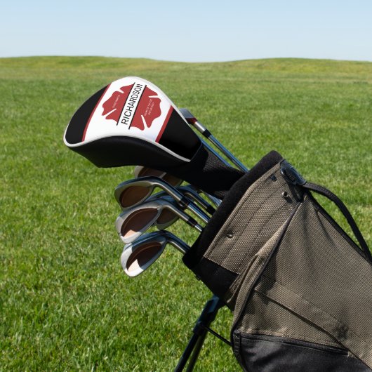 消防パーソナライズされた士の赤いロゴ記号 ゴルフヘッドカバー (インサイチュ)