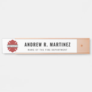 消防パーソナライズされた士の赤いロゴ記号 サインプレート