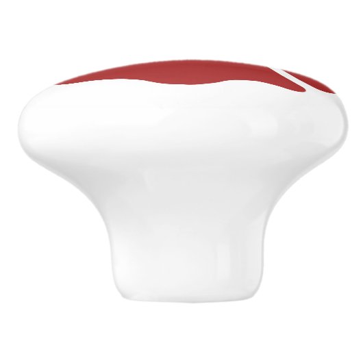 消防パーソナライズされた士の赤いロゴ記号 セラミックノブ (側面)