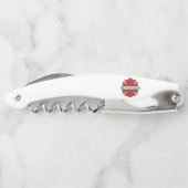 消防パーソナライズされた士の赤いロゴ記号 ソムリエナイフ (裏面)