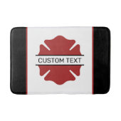 消防パーソナライズされた士の赤いロゴ記号 バスマット (正面)