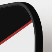 消防パーソナライズされた士の赤いロゴ記号 ピックルボールラケット (左詳細)