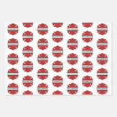 消防パーソナライズされた士の赤いロゴ記号 ラッピングペーパーシート (正面2)