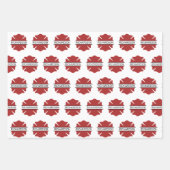 消防パーソナライズされた士の赤いロゴ記号 ラッピングペーパーシート (正面)