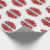 消防パーソナライズされた士の赤いロゴ記号 ラッピングペーパー (角)
