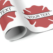 消防パーソナライズされた士の赤いロゴ記号 ラッピングペーパー (ロールコーナー)