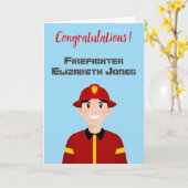 消防パーソナライズされた士アバターカード カード (黄色い花)