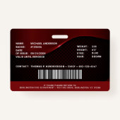 消防パーソナライズされた士カスタムの従業員写真ID バッジ (裏面)