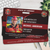 消防パーソナライズされた士カスタムの従業員写真ID バッジ