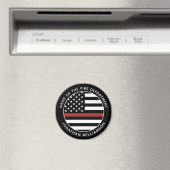 消防パーソナライズされた士シンレッドラインUSA国旗 マグネット (インサイチュ (食洗機))