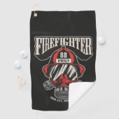 消防パーソナライズされた士マスク消防署ヘルメット ゴルフタオル (インサイチュ)