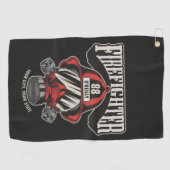 消防パーソナライズされた士マスク消防署ヘルメット ゴルフタオル (横)