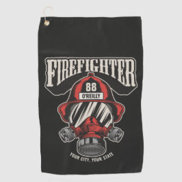 消防パーソナライズされた士マスク消防署ヘルメット ゴルフタオル