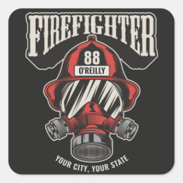 消防パーソナライズされた士マスク消防署ヘルメット スクエアシール