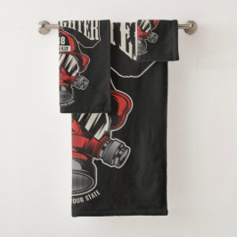 消防パーソナライズされた士マスク消防署ヘルメット バスタオルセット