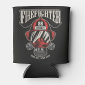 消防パーソナライズされた士マスク消防署ヘルメット 缶クーラー (正面)