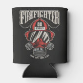 消防パーソナライズされた士マスク消防署ヘルメット 缶クーラー (裏面)