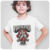 消防パーソナライズされた士マスク消防署ヘルメット Tシャツ