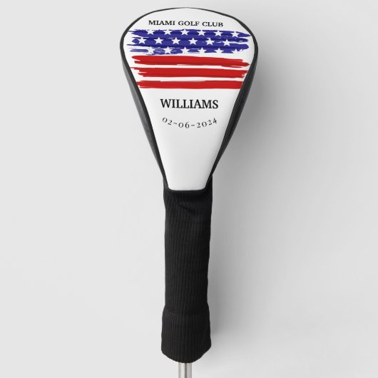 消防パーソナライズされた士モノグラム碁 ゴルフヘッドカバー (正面)