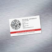 消防パーソナライズされた士消防署のロゴ マグネット名刺 (インサイチュ)