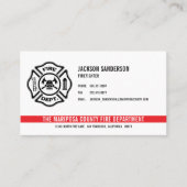 消防パーソナライズされた士消防署のロゴ 名刺 (正面)