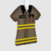消防パーソナライズされた士 オーナメント (正面)