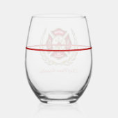 消防パーソナライズされた士 ステムなしワイングラス (裏面)