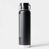 消防パーソナライズされた戦闘用薄い赤線フラグ ウォーターボトル (背面)