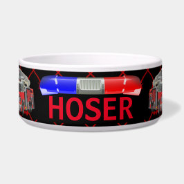 消防パーソナライズされた犬 ボウル