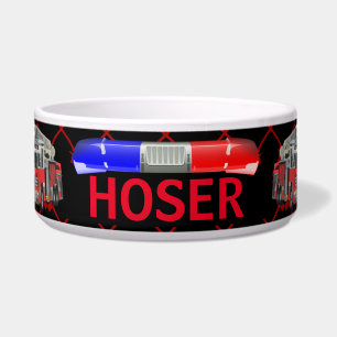 消防パーソナライズされた犬 ボウル