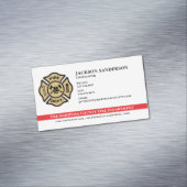 消防パーソナライズされた部消防のロゴ マグネット名刺 (インサイチュ)