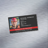 消防パーソナライズされた部消防の写真 マグネット名刺 (インサイチュ)