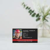 消防パーソナライズされた部消防の写真 名刺 (スタンド正面)