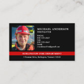 消防パーソナライズされた部消防の写真 名刺 (正面)