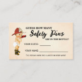 消防ピン消防シャワーゲームカード プレイスカード (正面)