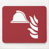 消防ヘルメット安全標識 マウスパッド (正面)