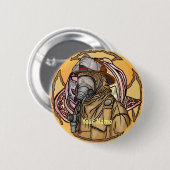 消防マスクピン 缶バッジ (正面&裏面)