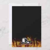 消防モダン員/消防署長シルエット退職 招待状 (裏面)