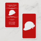 消防モダン懸命帽子 名刺 (正面/裏面)