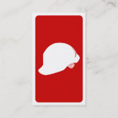 消防モダン懸命帽子 名刺 (裏面)