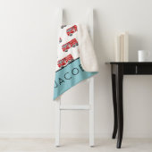 消防モダン車模様パーソナライズされた少年 シェルパブランケット (インサイチュ)