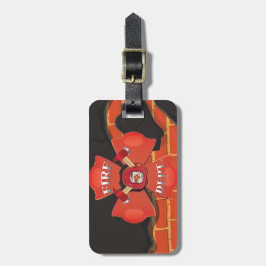 消防ロゴ ラゲッジタグ (正面縦)